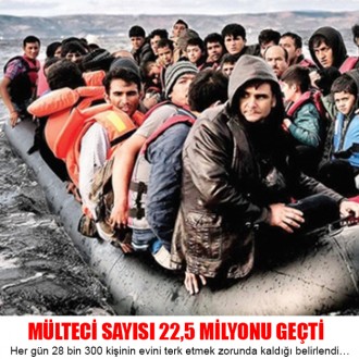 Mülteci Sayısı  22,5 Milyonu Geçti