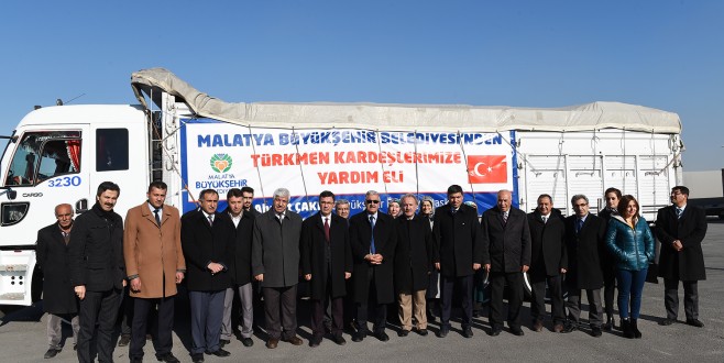 SAVAŞ BÖLGESİNDEKİ TÜRKMENLERE GIDA YARDIMI