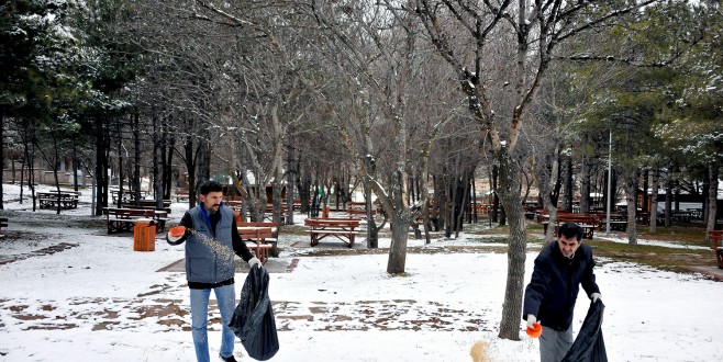 SOKAK HAYVANLARI VE KUŞLAR İÇİN DOĞAYA YEM BIRAKILDI