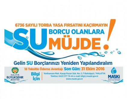 Su Borcu Yapılandırmasında Son Tarih 31 Ekim
