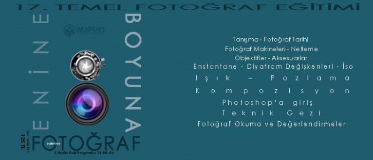 Temel fotoğraf eğitimi başlıyor