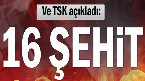TSKdan Dağlıca açıklaması: 16 şehit