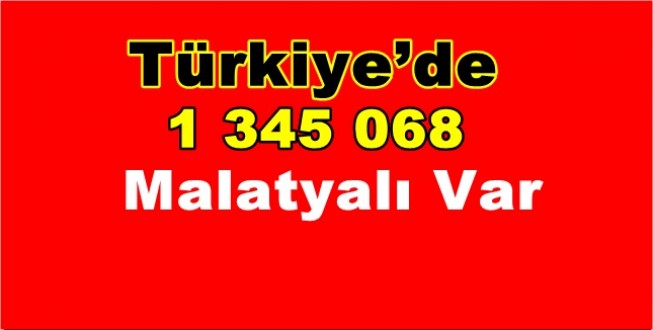 Türkiye’de 1 345 068 Malatyalı Var