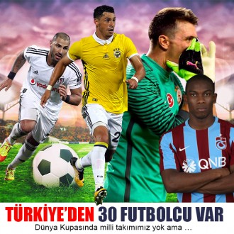 Türkiye’den 30 Futbolcu Var