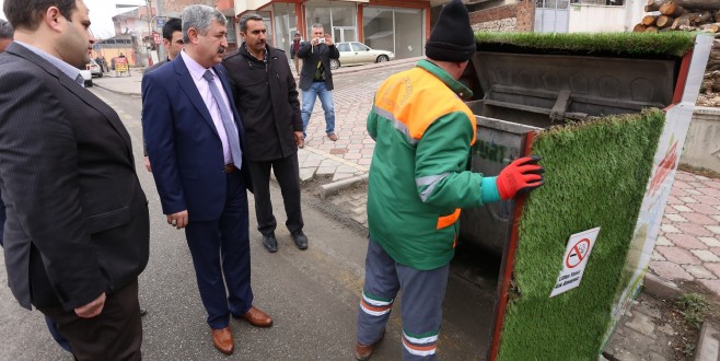 ÇÖP KONTEYNIRLARI, KENT ESTETİĞİNE UYGUN HALE GETİRİLİYOR