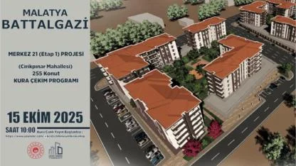 MALATYA’DA 532 KONUTUN KURALARI 15 EKİM’DE ÇEKİLECEK