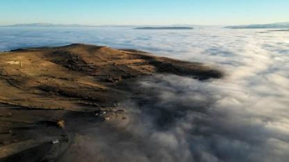 SİS DENİZİ İLE YAZIHAN’DA KARTPOSTALLIK MANZARA OLUŞTU