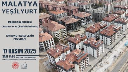 YEŞİLYURT’DA 4 MAHALLEDE 521 KONUTUN HAK SAHİBİ BELİRLENECEK