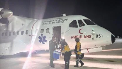 HAVA KUVVETLERİ AMBULANS UÇAĞI ZAMANA KARŞI YARIŞTI