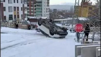 MALATYA’DA KAR SONRASI BUZLANMA KAZALARI BERABERİNDE GETİRDİ