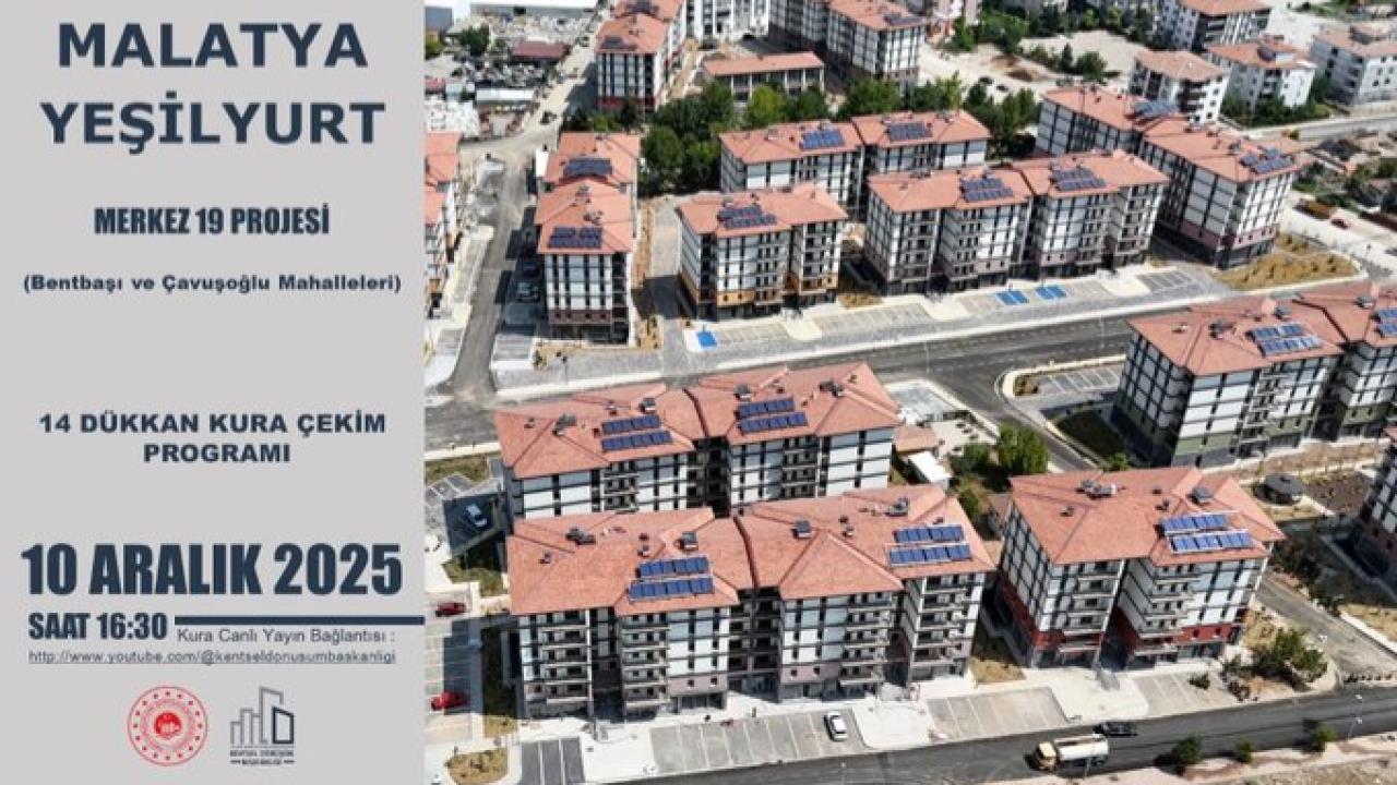 YEŞİLYURT’TA 14 İŞ YERİ İÇİN KURA ÇEKİMİ YAPILACAK