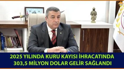 2025 YILINDA KURU KAYISI İHRACATINDA 303,5 MİLYON DOLAR GELİR SAĞLADI