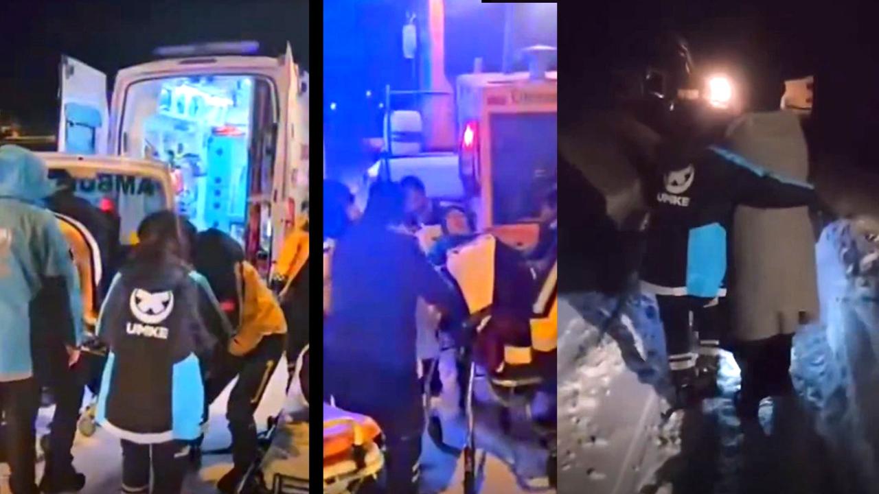 ANNE VE BEBEK KEPÇE YARDIMIYLA KURTARILDI