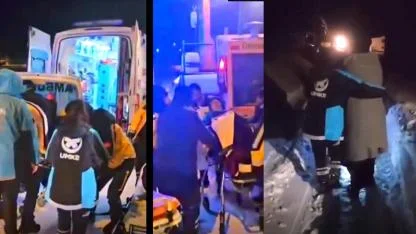 ANNE VE BEBEK KEPÇE YARDIMIYLA KURTARILDI