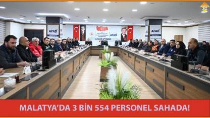 MALATYA’DA 3 BİN 554 PERSONEL SAHADA!