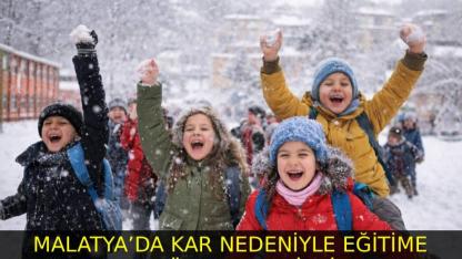 MALATYA’DA KAR NEDENİYLE EĞİTİME 1 GÜN ARA VERİLDİ