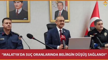 “MALATYA’DA SUÇ ORANLARINDA BELİRGİN DÜŞÜŞ SAĞLANDI”