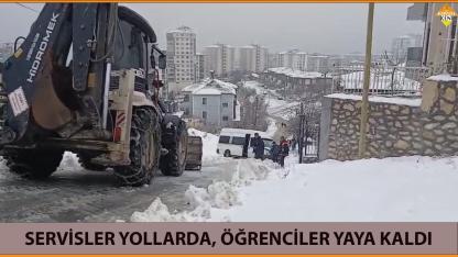 SERVİSLER YOLLARDA, ÖĞRENCİLER YAYA KALDI