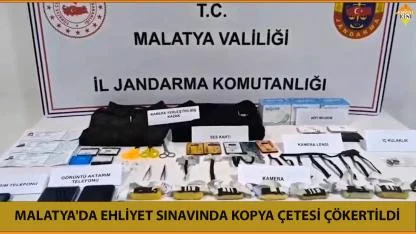 MALATYA'DA EHLİYET SINAVINDA KOPYA ÇETESİ ÇÖKERTİLDİ
