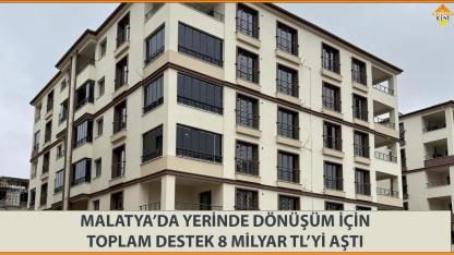 MALATYA’DA YERİNDE DÖNÜŞÜM İÇİN TOPLAM DESTEK 8 MİLYAR TL’Yİ AŞTI