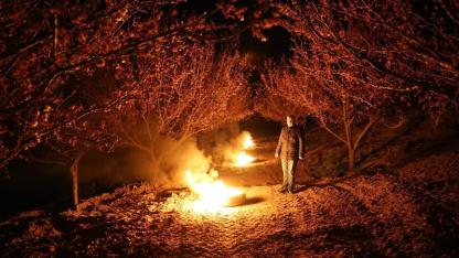 Kayısı Üreticileri Dona Karşı Sabaha Kadar Nöbet Tuttu