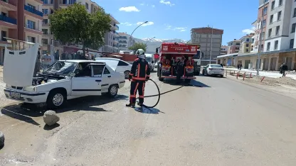 Turgut Temelli Caddesi’nde Araç Yangını Paniği