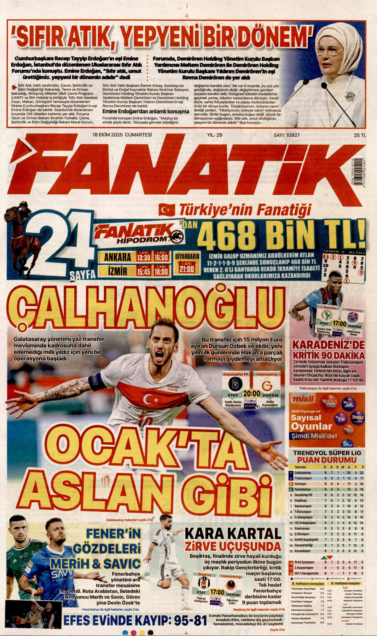FANATİK Gazete Manşeti