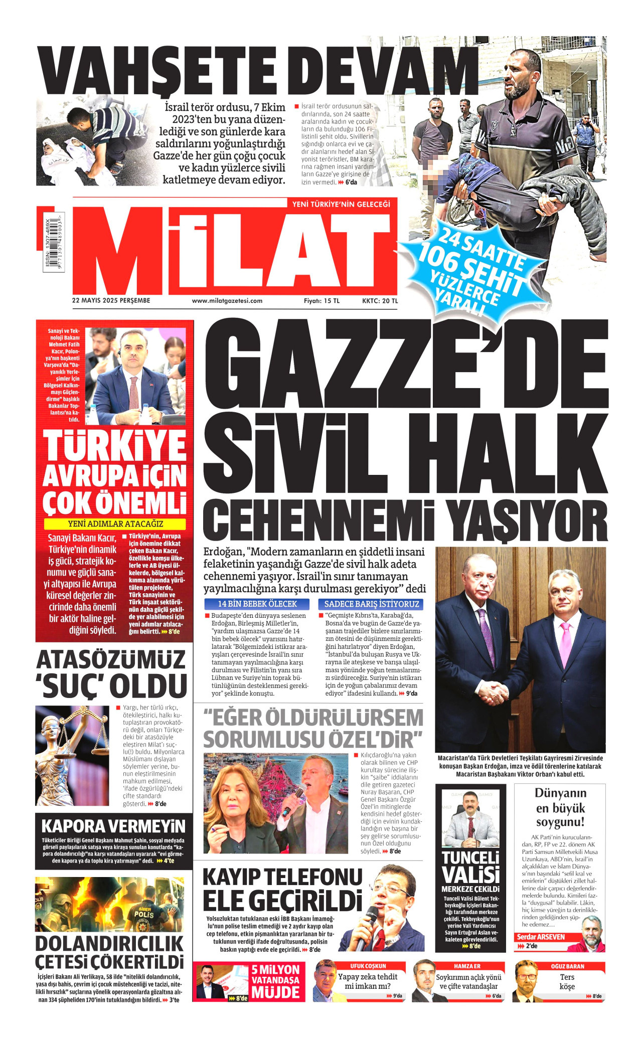 MİLAT Gazete Manşeti