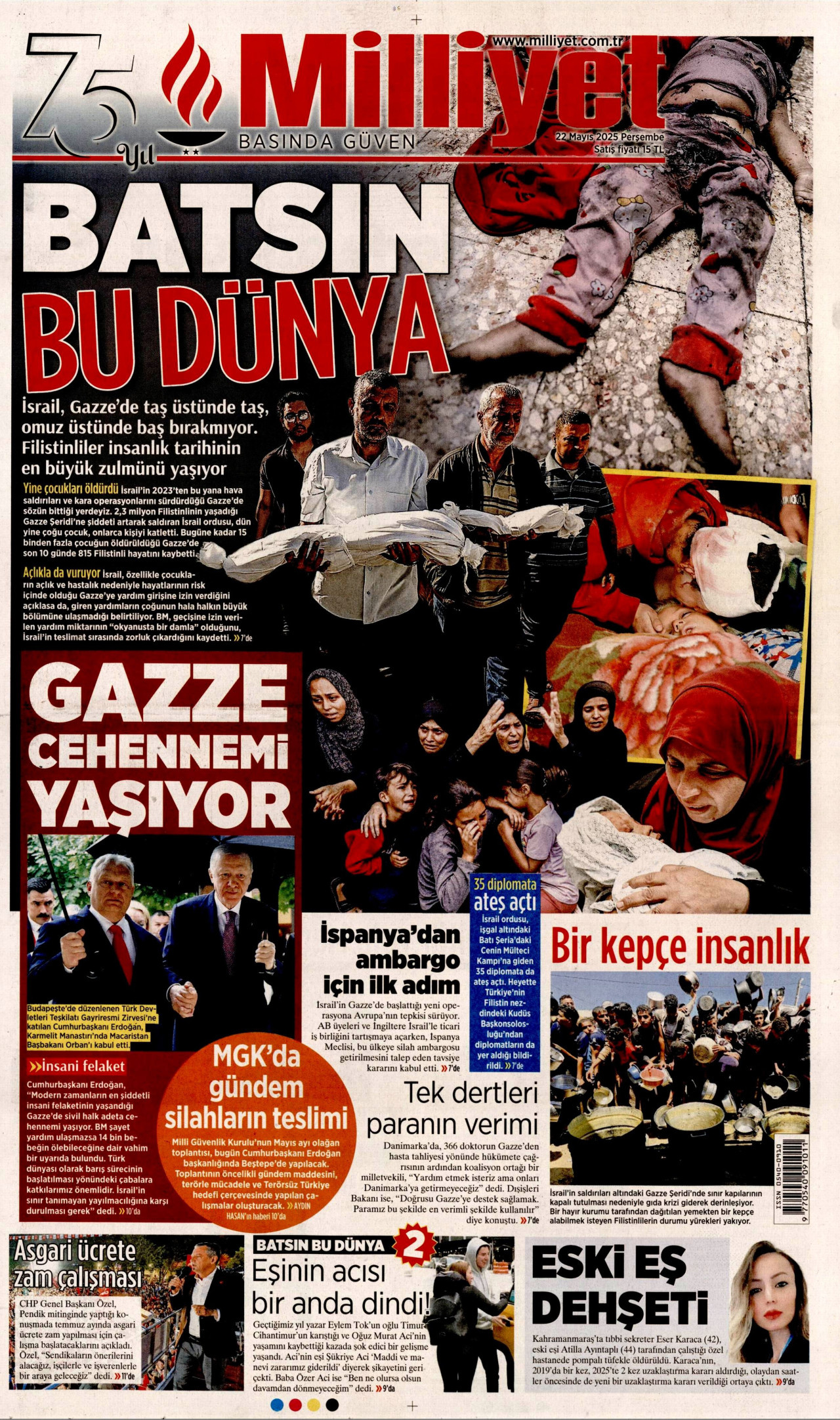 MİLLİYET Gazete Manşeti
