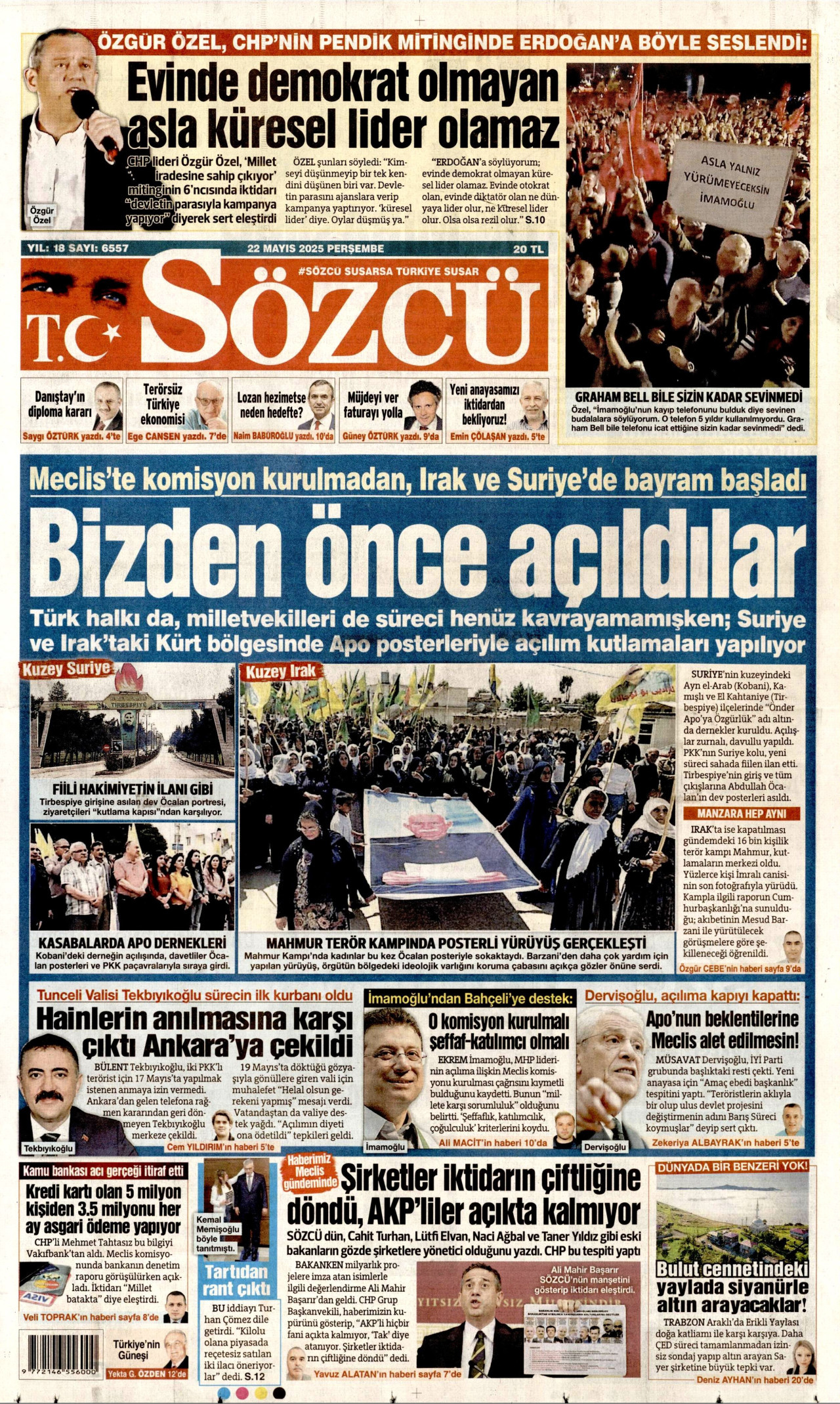 SÖZCÜ Gazete Manşeti