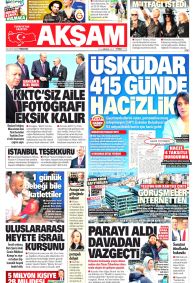 AKŞAM Gazete Manşeti