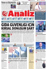 ANALİZ Gazete Manşeti