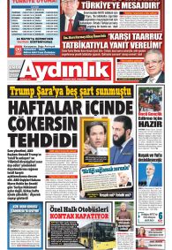 AYDINLIK GAZETESİ Gazete Manşeti