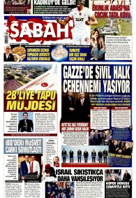 SABAH Gazete Manşeti
