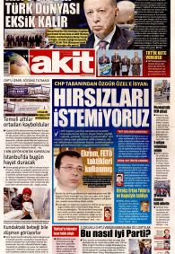 YENİ AKİT Gazete Manşeti