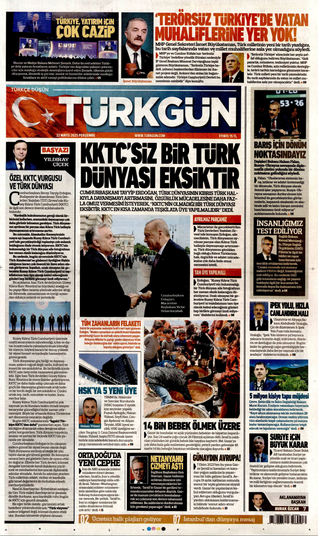 TÜRKGÜN Gazete Manşeti