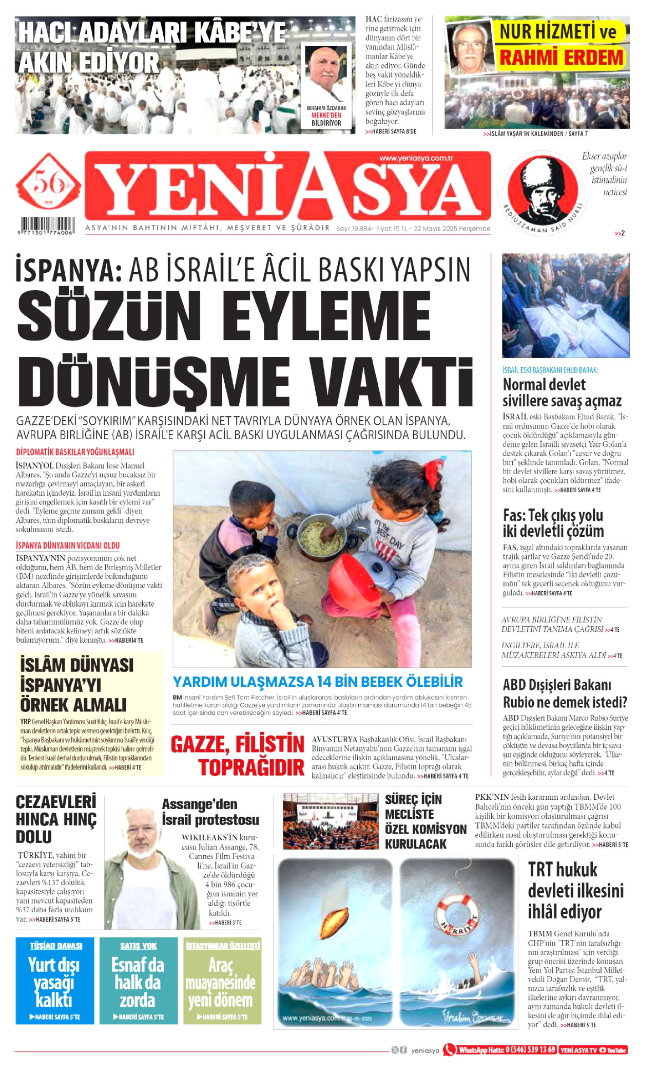 YENİ ASYA Gazete Manşeti