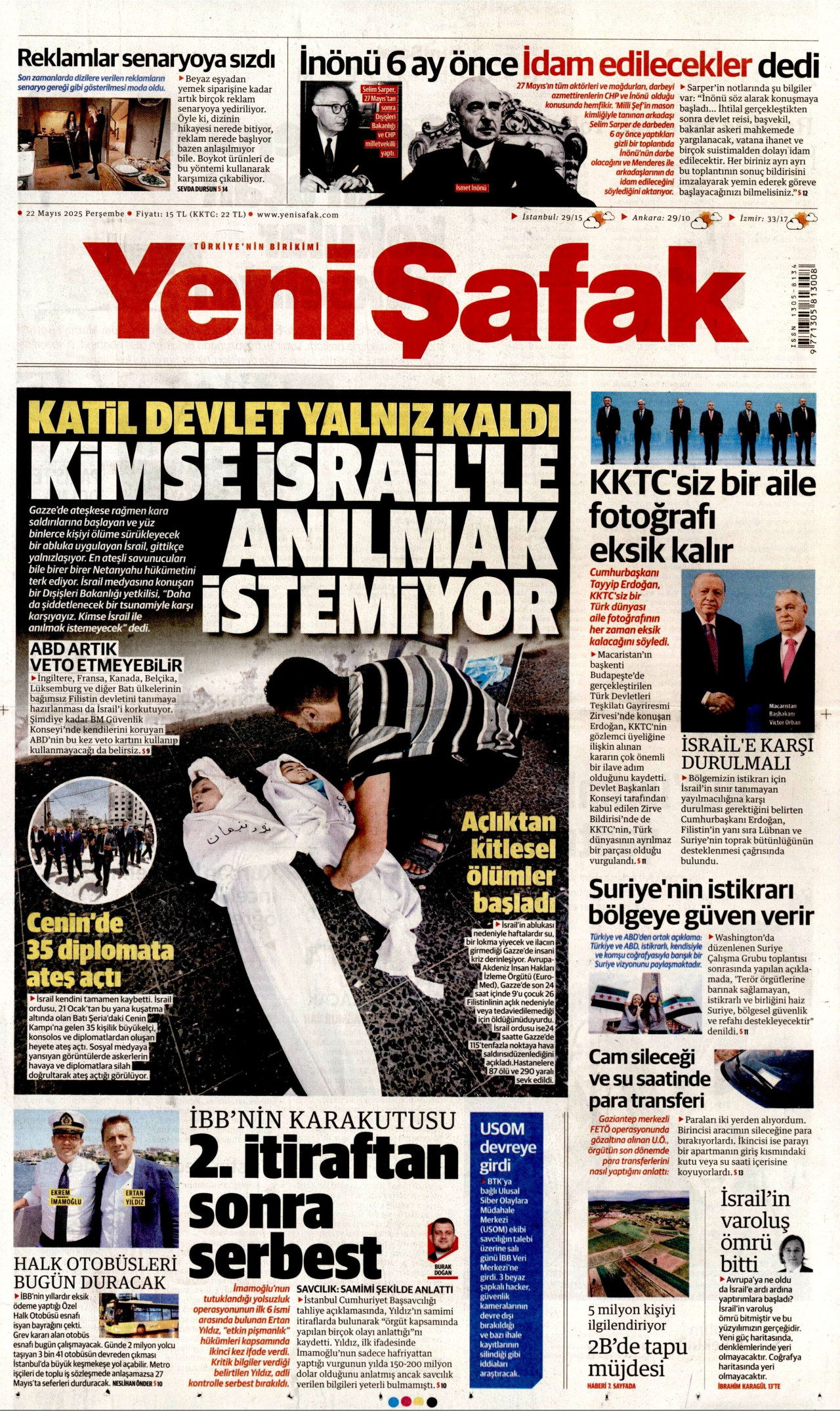 YENİ ŞAFAK Gazete Manşeti